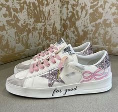 Pretty Shoes Sneakers, Shoes Heels Classy, Cinderella Shoes, Shoes Outfit Fashion, Hype Shoes, Girly Shoes, Golden Goose Shoes, Swag Shoes