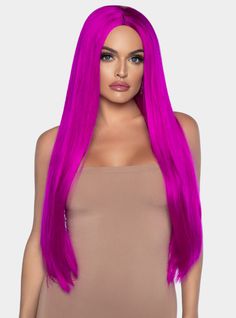 Center Part, Raspberry Color, Leg Avenue, Costume Wigs, Long Wigs, Inspirational Celebrities, Synthetic Lace Front Wigs, Straight Wig, Halloween Fashion