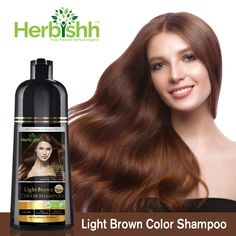 HERBISHH HAIR COLOR SHAMPOO-LIGHT BROWN REVERSE HAIR GRAYING - Obtain back the fresh-looking hair of your younger days, get back the lost luster, and replenish the health of your weak strands with Herbishh hair color shampoo for gray hair. Formulated to help you achieve vibrantly colored locks, this hair color shampoo dye will treat your hair with a special combination of active botanicals. NATURAL HAIR DYE SHAMPOO - Our shampoo dye hair color contains active ingredients like vitamin E rich Arga Safe Hair Dye, Hair Color Light, Shampoo For Gray Hair, Hair Dye Shampoo, Natural Gray Hair, Light Brown Color, Hair Color Shampoo, Hair Color Light Brown, Dyed Natural Hair