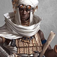 Desert Fantasy Art, Vagabond Art, Fantasy People, Character Portrait, Black Characters, Rpg Characters, Fantasy Novel, Afro Art