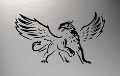 an eagle is shown on the side of a metal surface