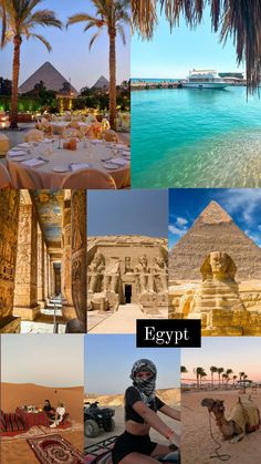 egypt collage with images from different places