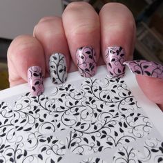 IVY Nail Art Decals (VNS) - Black Vines Full Nail Wrap Decoration Long and Short Nails Waterslide Decal Water Slide Decal Stickers by NorthofSalem on Etsy https://www.etsy.com/listing/274497456/ivy-nail-art-decals-vns-black-vines-full Nail Art Stickers Decals Design, Ivy Nails, Natural Nail Art, Green Nail Designs, Leaf Decor, Nail Art Summer, Nail Decorations, Decal Design, Nail Decals