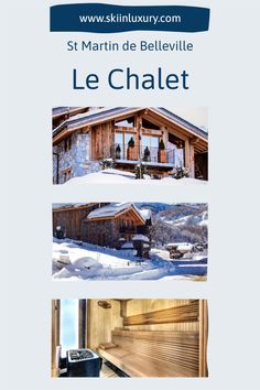 the front cover of a brochure for a chalet