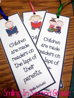 two children's bookmarks with the words, children are made out of paper