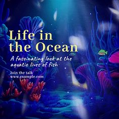 the cover of life in the ocean, featuring an underwater scene with fish and corals