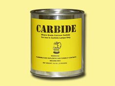 a can of caribide on a yellow background