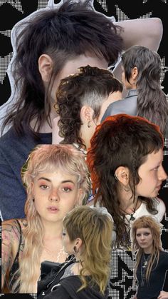 Soft Mohawk Women, Victorian Mullet, Punk Hair Curly, Chelsea Mullet, Overgrown Mullet, Diy Mullet, Short Fairy Hair, Punk Curly Hair, Hair Inspo Wolf Cut