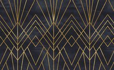 Champagne Toast Wallpaper Pattern by Walls Need LoveÂ® Art Deco Wall Paper, Gold Art Deco Wallpaper, Gold Geometric Wallpaper, Black And Gold Art Deco, Brick Pattern Wallpaper, Sunburst Art, Black And Gold Art, Art Deco Party, Paradise Wallpaper