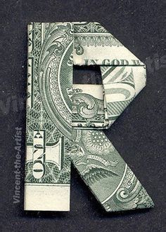 the letter k is made out of money