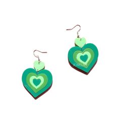 PRICES MAY VARY. Package Includes - 1 pair of earrings. Size: 4.3*7.7cm / 1.69"x3.03". Light weight and comfortable to wear, can serve for long time use. Materials - Acrylic and 925 silver needle. Green Gradient Love Heart Design - Unique and stylish, can easily and quickly catch others' eyes. Easy to Match: This earrings are easy to match with most of your hairstyles and clothes, you can wear them for party, date, vacation, work. Best Gift - This is a great gift for your friends, girlfriend, fa Cheap Playful Multicolor Flower Earrings, Earrings For Summer, Love Heart Design, Green Gradient, Drop Dangle Earrings, Heart Design, Best Gift, 925 Silver, Dangle Drop Earrings