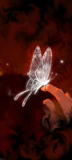 A silver butterfly in a red backround. It's resting on an elegant hand. The butterfly is glowing as if it had a soul.. Silver Butterfly Wallpaper, Butterfly Background, Anime Butterfly, Butterfly Illustration, Butterfly Drawing, Glass Butterfly, Clipuri Video