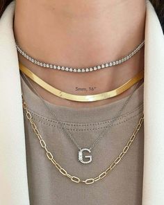 A gorgeous must-have in any jewelry wardrobe, this Herringbone Chain Necklace is available in 3 widths and 2 lengths to create the perfect base for your layered look! Bezel Bracelet, Necklace Length Guide, Bracelet Size Chart, Layered Bracelet, Jewelry Wardrobe, Ring Concierge, Cushion Engagement Ring, Double Wrap Bracelet, Herringbone Chain