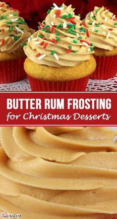 butter rum frosting for christmas desserts