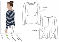 an image of a woman's top sewing pattern