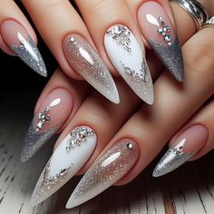 If you love this design, please do follow my profile :) Extra Birthday Nails, Nails Latina, Glamorous Birthday, Bad And Boujee Nails, Boujee Nails, Nails Boho, Latina Nails, Classy Baddie Nails, Wedding Acrylic Nails