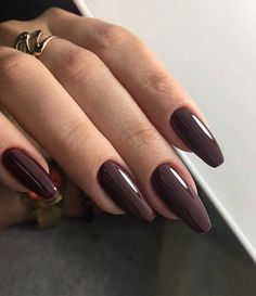 Dark Purple Nails, Brown Nails Design, Trendy Nail, Matte Nails