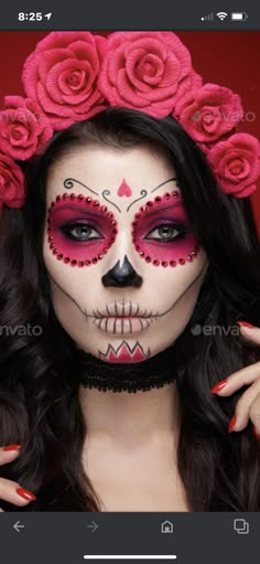 Day Of Dead Makeup Kids, Day Of The Dead Make Up Tutorial, Glam Day Of The Dead Makeup, Day Of The Day Makeup, Womens Skull Makeup, Day Of The Dead Face Paint Easy, Sugar Skull Kids Makeup, Day Of The Dead Makeup Couples