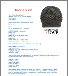 the beanie is knitted in grey and has red lettering on it, which reads brandybeanie