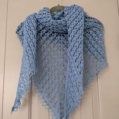 New Gorgeous Lightweight And Warm Shawl In A Beautiful Light Blue Color. 100% Italian Merino Wool. Handmade. The Measurements Are: 84x36 Inches. Blue Shawl, Warm Shawl, Wool Handmade, Accessories Handmade, Light Blue Color, Beautiful Lights, Handmade Accessories, Crochet Scarf, Handmade Crochet