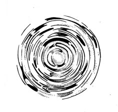 a black and white drawing of a circular object