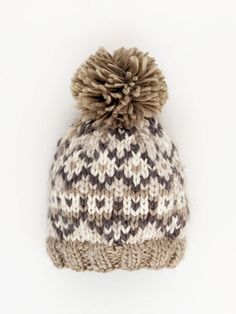 Fairisle Knit Beanie Hat Baby-Kids : Accessories : Hats Huggalugs Cold Weather Hats, Cozy Hat, Up Costumes, Plastic Pollution, Knit Beanie Hat, Polyester Yarn, Pom Beanie, Chunky Yarn, Classic Toys