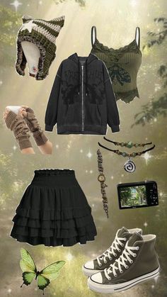 Fairycore fairy grunge inspo Grunge Core Outfits, Grunge Fairy Core Outfits, Grunge Dress Outfit, Fairy Grunge Fashion, Grunge Outfits Girl, Grunge Fairy Outfit, Grudge Outfits, Fairy Grunge Core