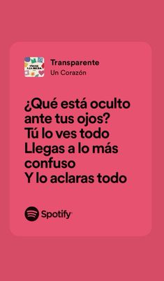 a pink background with the words in spanish