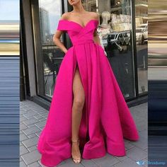 Orcajump - Elegant and refined satin solid color maxi dress - the epitome of grace and sophistication for formal occasions. Deep V Neck Dress, V Neck Dress, Deep V Neck, Formal Occasion, Elegant Dresses, Neck Dress, High Waist, Solid Color, Maxi Dress