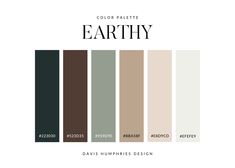 the color palette for earthy