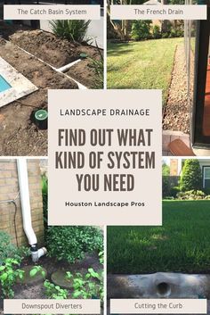 a series of pictures showing different types of landscaping and what to do with them in the yard