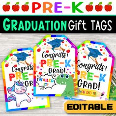 graduation gift tags for teachers and students