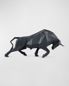 Igma Studio Black Sculpture, Bull Sculpture, Panther Sculpture, Charging Bull, Oak Plywood, Lladro Porcelain, Bull Logo, Low Poly Models