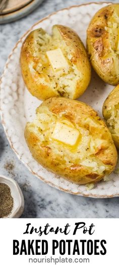 Instant Pot Baked Potatoes Recipe Instant Pot Baked Potatoes, Baked Grilled Cheese, Golden Potatoes, Instapot Meals, Ip Recipes, Filling Snacks, Baking Kitchen, Pressure Cookers