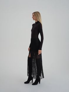 Fringe Skirt Western Goth, Morgan Jones, Skirt With Fringe, Western Gothic, Modal Fabric, Fringe Skirt, 2024 Trends, Knitwear Men, Short Shirts