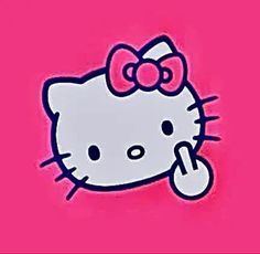 the hello kitty wallpaper is pink and has a bow on it's head