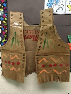 paper bag vests made to look like the movie it's about time for christmas