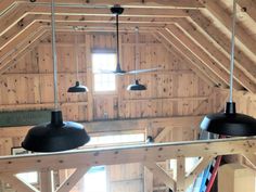 Post And Beam Barn, Barn Light Electric, Barn Light, Post And Beam, Manufacturing Facility, Galvanized Metal, How To Make Light, Ceiling Pendant