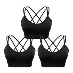 PRICES MAY VARY. 【Cute Crisscross Design】Unique cross back sports bra with strappy back design,When you put on this Beauty sports bra tank on, it will perfectly show your sexy back line. 【Medium Support Bra】This multi-back cross design provides you with extra back support during fitness and provides freedom for your chest，Ideal for medium/low impact sports. 【Soft Breathable Fabric】These padded seamless sports bra made of Nylon + Spandex ,super soft feeling and breathable,high great quality fabri Cute Sports Bra, Crop Bra, Bra Tank, Support Bra, Soft Feeling, Strappy Sports Bras, Lounge Lingerie, Seamless Sports Bra, Padded Sports Bra