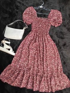 Cute Formal Dresses, Girls Clothes Patterns, Simple Frocks, 2piece Outfits, Womens Trendy Dresses, Cute Dress Outfits, Modest Dresses Casual, Shein Dress