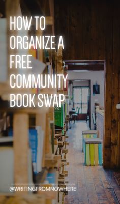 a book shop with the words how to organize a free community book swap