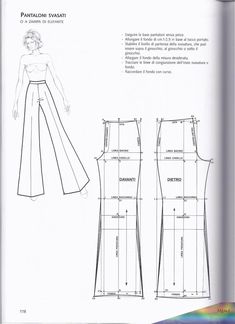 an open book showing the front and back view of a woman's jumpsuit