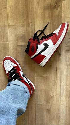 Nike Red Sneakers, Bape Shoes, Nike Air Jordan Shoes, Pretty Shoes Sneakers, Red Sneakers