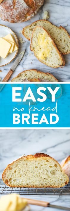 an easy no knead bread recipe with cheese on top