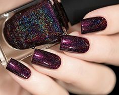 Designs For Real Nails, Orchid Nails, Nail Art For Short Nails, Art For Short Nails, Real Nails, Polished Nails, Holographic Nail Polish, Nail Designs Ideas