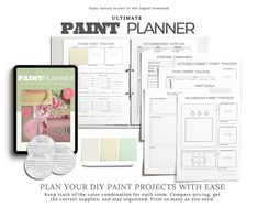 the ultimate guide to creating your own paint planner with eases and tools for painting