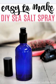 This super easy DIY Sea Salt Spray gives your hair amazing texture and waves in minutes. Make this homemade sea salt spray today! Diy Salt Spray, Salt Spray For Hair, Sea Salt Hair Spray, Diy Sea Salt Spray, Salt Hair Spray, Homemade Lip Balm Recipe, Sea Salt Spray For Hair, Sea Salt Hair