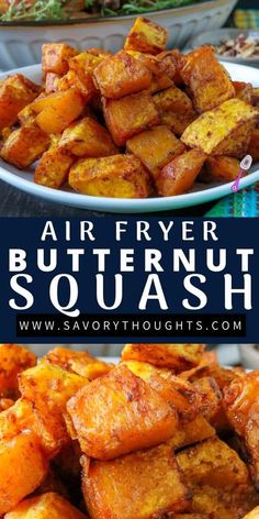 air fryer butternut squash is the perfect side dish for any meal