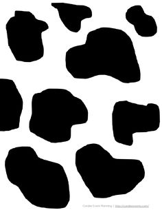 black and white silhouettes of different shapes in the shape of an animal's head