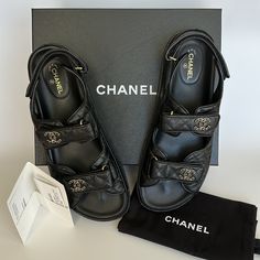 Reposhing This Item I Purchased From @Sarahntracy. Loved It, But Ready To Rotate For Something New. Questions? Leave A Comment Below! Chanel Open Toe, Chanel Rope Sandals, Chanel Velcro Sandals, Chanel Sandals 2022, Chanel Black Sandals, Chanel Sandals, Chanel Shoes, Women's Shoes Sandals, Shoes Sandals